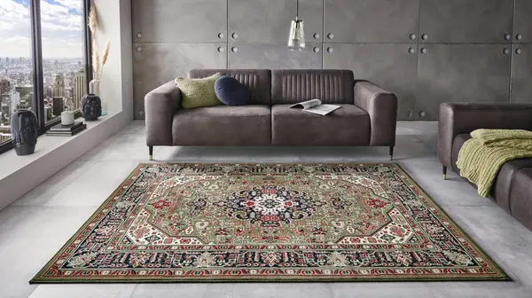 Klassiek vloerkleed - Laagpolig - Isfahan - Groen