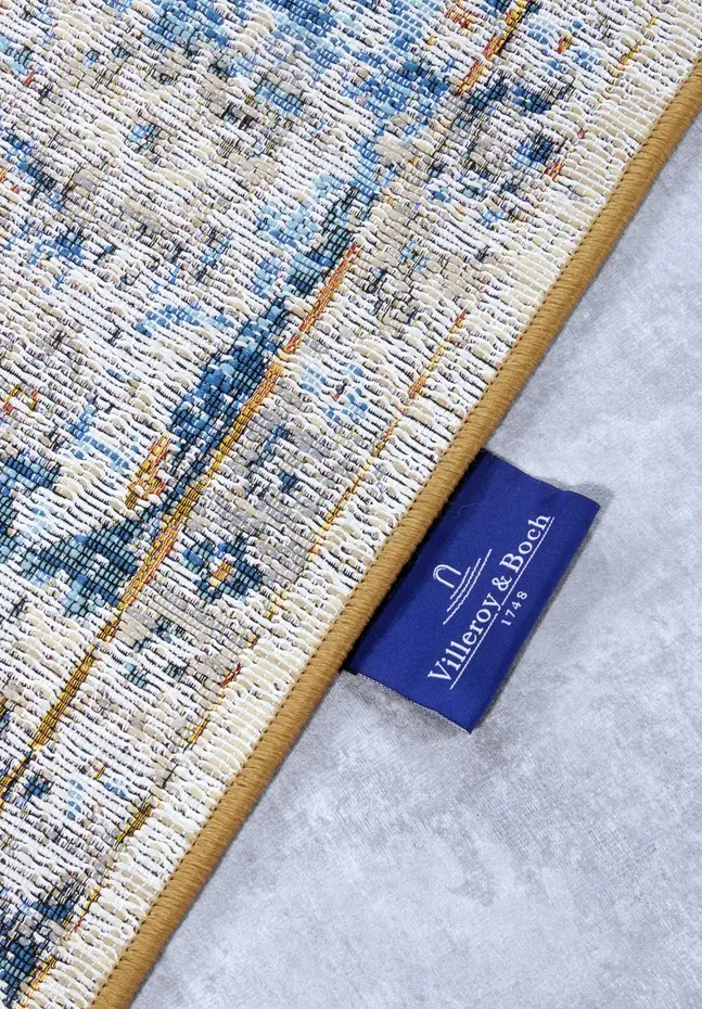 Vintage binnen- en buitenkleed - Rene Blauw/Crème Vintage binnen- en buitenkleed - Rene Blauw/Crème