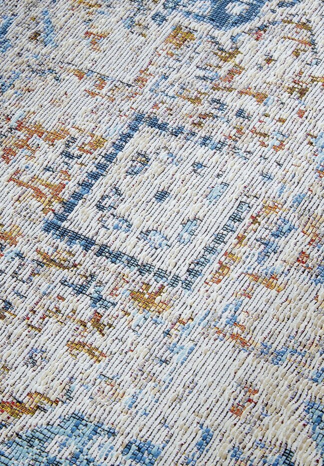 Vintage binnen- en buitenkleed - Rene Blauw/Crème Vintage binnen- en buitenkleed - Rene Blauw/Crème