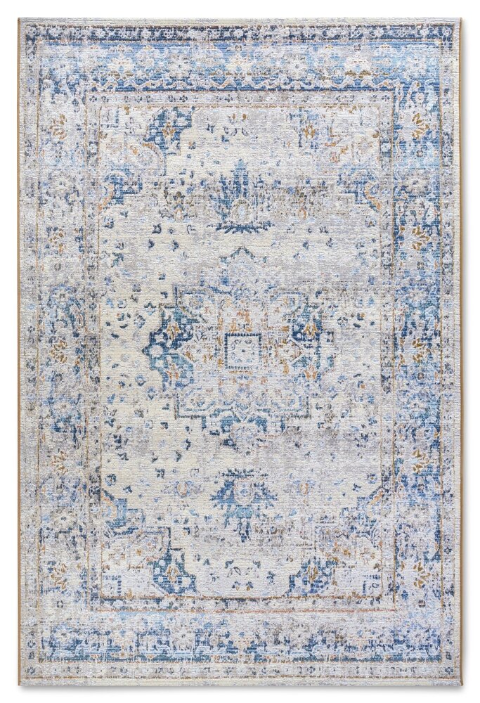 Vintage binnen- en buitenkleed - Rene Blauw/Crème