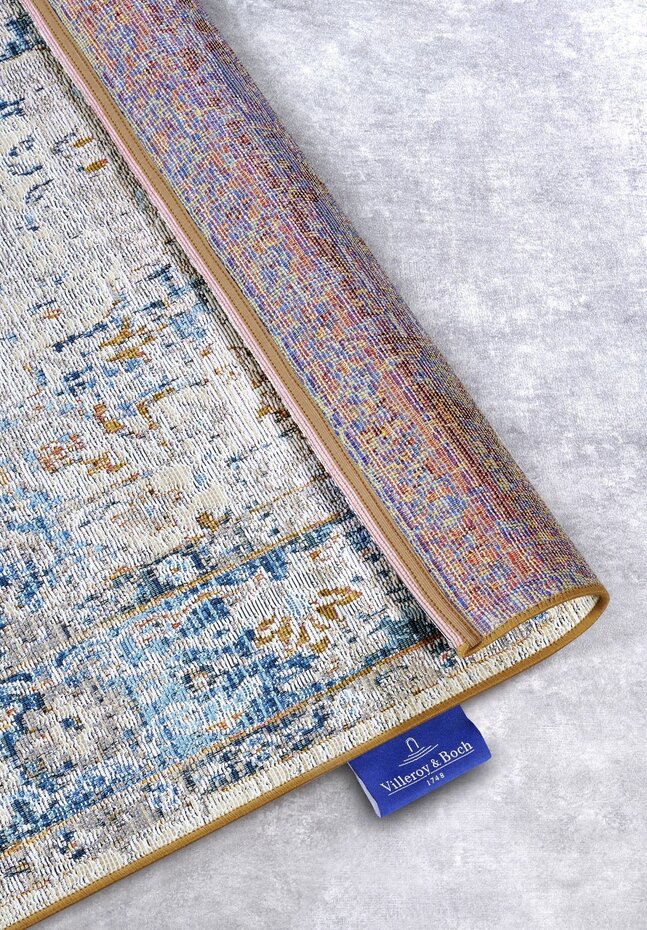 Vintage binnen- en buitenkleed - Rene Blauw/Crème Vintage binnen- en buitenkleed - Rene Blauw/Crème