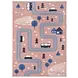 Kindervloerkleed - Design Kids Straat Roze Kindervloerkleed - Design Kids Straat Roze