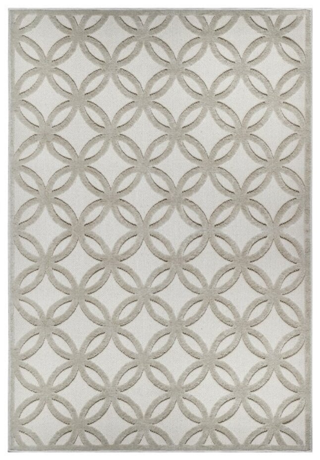 Modern vloerkleed - Cirkel Crème/Beige