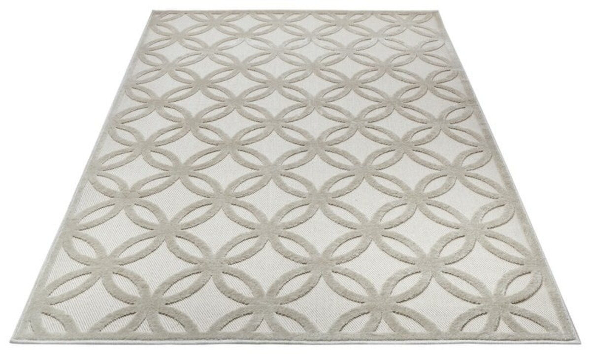 Modern vloerkleed - Cirkel Crème/Beige