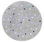 Rond Kindervloerkleed - Adventures Hartjes Grijs/Multicolor