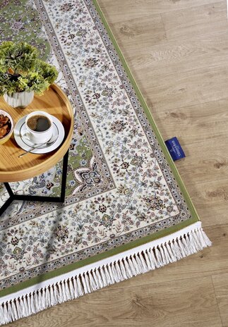 Villeroy & Boch - Klassiek Laagpolig vloerkleed - Etienne - Groen / Crème