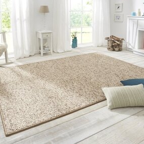 Tufted vloerkleed - Wollen Look Beige