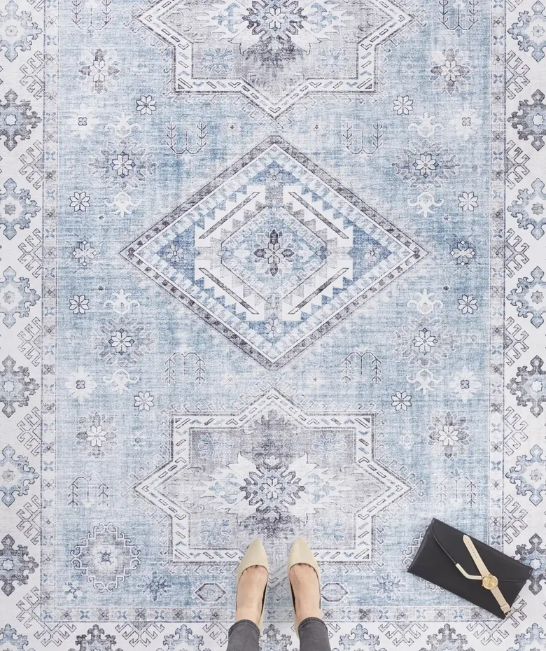Vintage vloerkleed - Oriental Gratia Blauw Vintage vloerkleed - Oriental Gratia Blauw