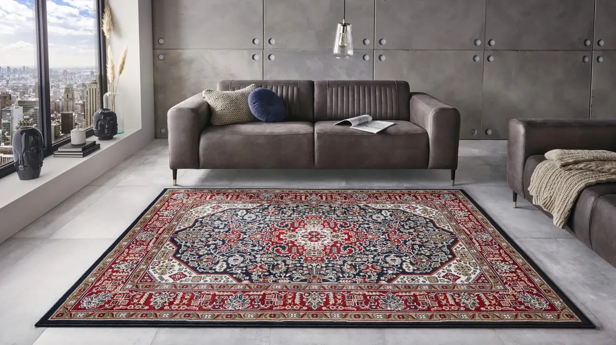 Klassiek vloerkleed - Laagpolig - Isfahan - Navy Blauw