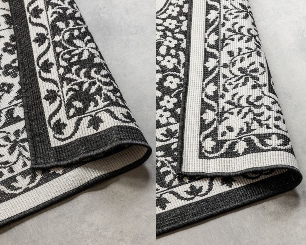 Elle Decoration - Binnen & Buitenkleed - Omkeerbaar - Meekly - Zwart Elle Decoration - Binnen & Buitenkleed - Omkeerbaar - Meekly - Zwart