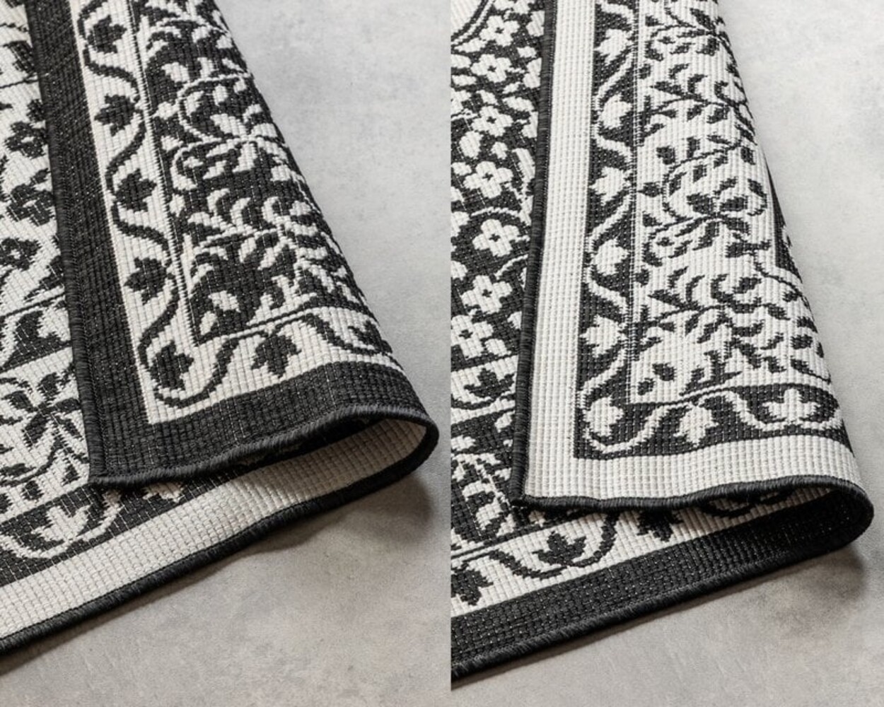 Elle Decoration - Binnen & Buitenkleed - Omkeerbaar - Meekly - Zwart Elle Decoration - Binnen & Buitenkleed - Omkeerbaar - Meekly - Zwart