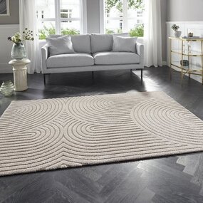 Elle Decoration Elle Decoration - Modern Design vloerkleed - Zacht Laagpolig - 3D Effect - Crème / Beige