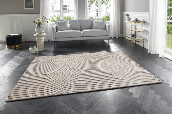 Elle Decoration - Modern Design vloerkleed - Zacht Laagpolig - 3D Effect - Crème / Beige