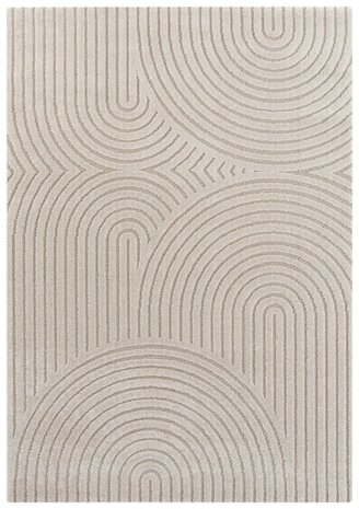 Elle Decoration - Modern Design vloerkleed - Zacht Laagpolig - 3D Effect - Crème / Beige