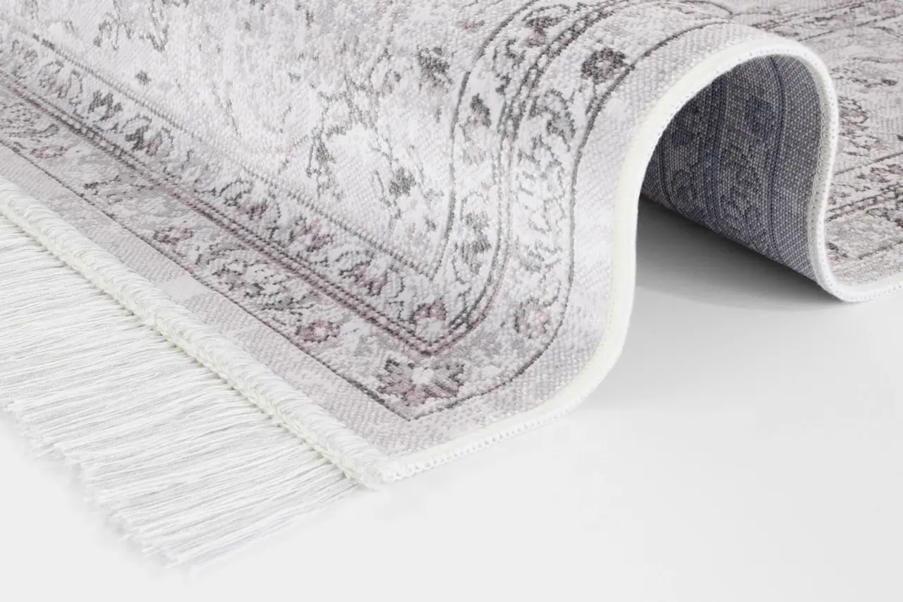 Klassiek Vintage vloerkleed - Laagpolig - Naveh - Franjes - Pastel Roze Klassiek Vintage vloerkleed - Laagpolig - Naveh - Franjes - Pastel Roze