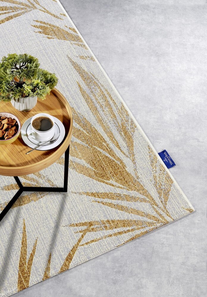 Modern binnen- en buitenkleed - Charles Crème/Goud Modern binnen- en buitenkleed - Charles Crème/Goud