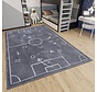 Kindervloerkleed - Adventures Voetbalveld Grijs