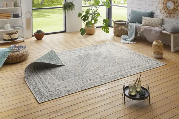 Omkeerbaar Binnen - En Buitenkleed - Vintage Retro Groen