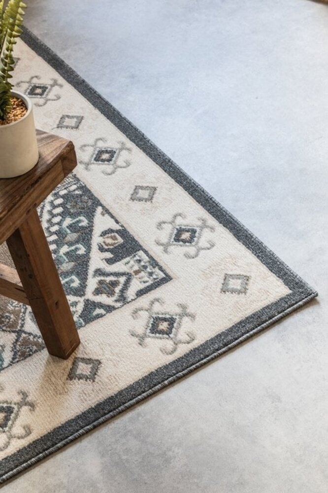 Vintage vloerkleed - Lakan Bruin/Crème/Grijs Vintage vloerkleed - Lakan Bruin/Crème/Grijs