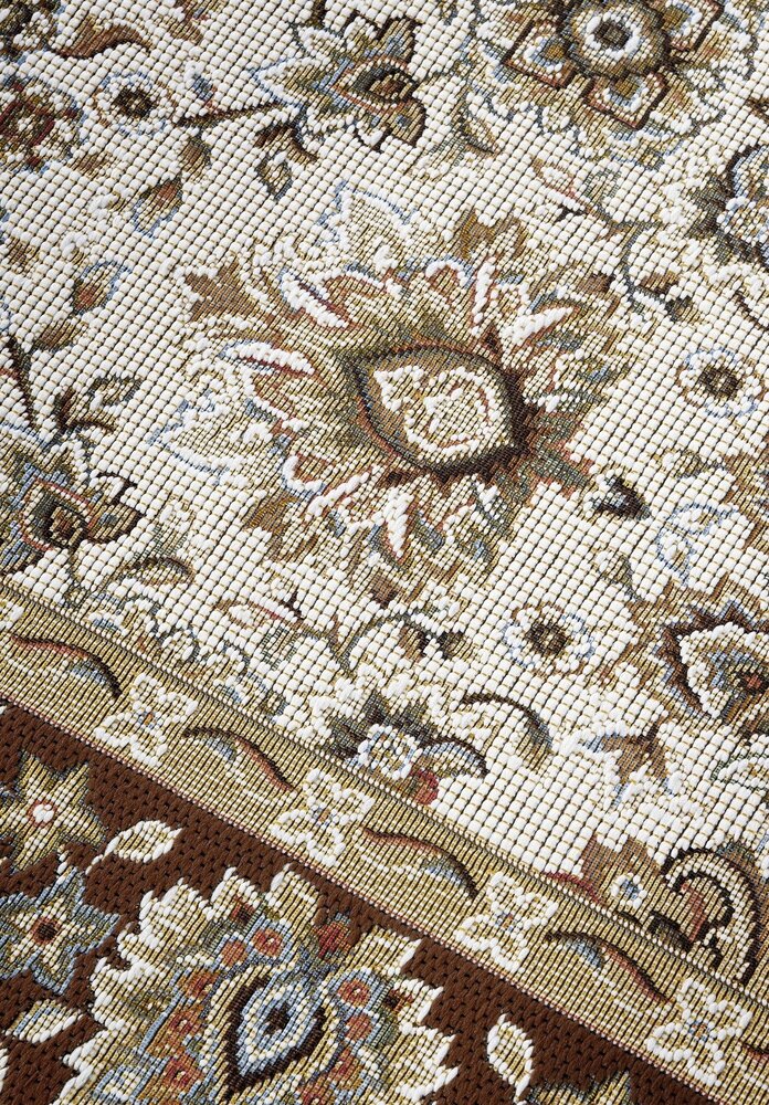 Vintage binnen- en buitenkleed - Nicolas Crème/Bruin Vintage binnen- en buitenkleed - Nicolas Crème/Bruin