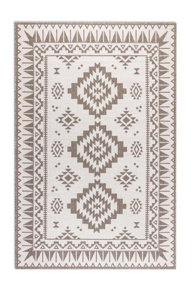 Elle Decoration - Binnen & Buitenkleed - Omkeerbaar - Gemini - Linen / Beige
