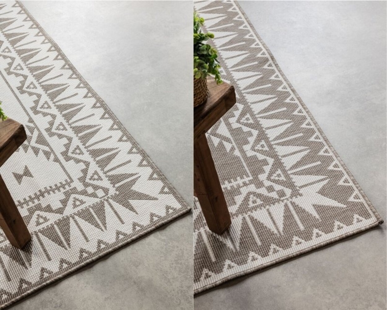 Elle Decoration - Binnen & Buitenkleed - Omkeerbaar - Gemini - Linen / Beige Elle Decoration - Binnen & Buitenkleed - Omkeerbaar - Gemini - Linen / Beige