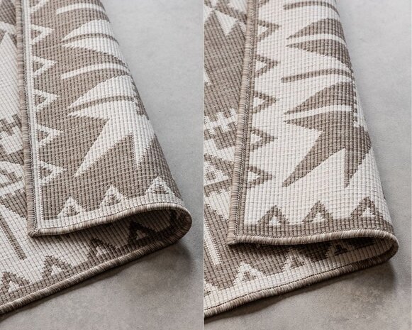 Elle Decoration - Binnen & Buitenkleed - Omkeerbaar - Gemini - Linen / Beige
