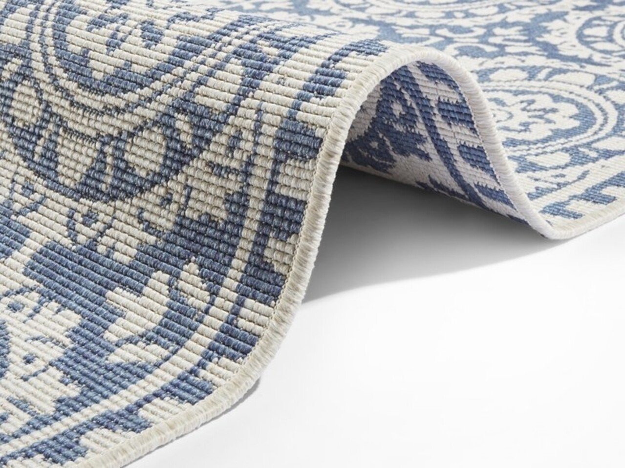 Binnen & Buitenkleed Loper - Jardin Blauw/Crème Binnen & Buitenkleed Loper - Jardin Blauw/Crème