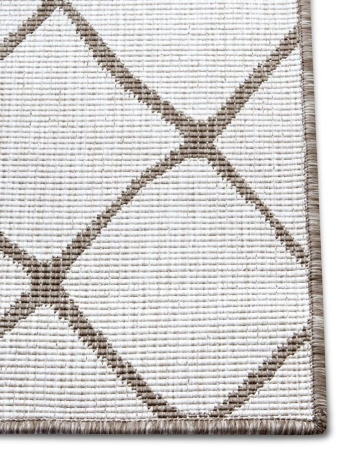 Binnen & Buiten Omkeerbaar vloerkleed - Malaga Beige/Crème