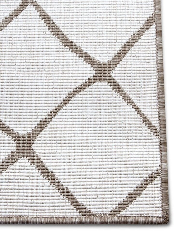 Binnen & Buiten Omkeerbaar vloerkleed - Malaga Beige/Crème Binnen & Buiten Omkeerbaar vloerkleed - Malaga Beige/Crème