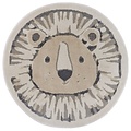 Rond Kindervloerkleed - Adventures Leeuw Beige/Grijs