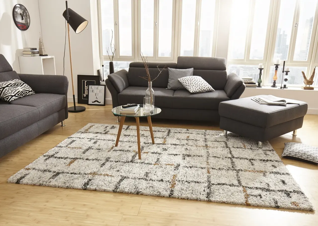 Hoogpolig vloerkleed - Nomadic Verlour Crème/Multi