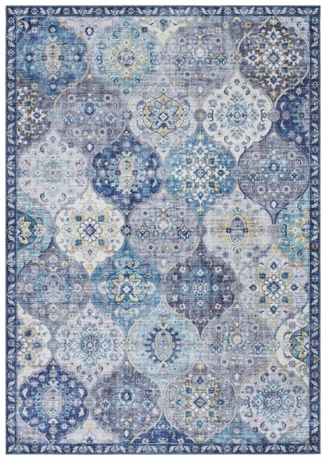 Elle Decoration - Vintage vloerkleed - Ghom - Klassiek - Denim Blauw