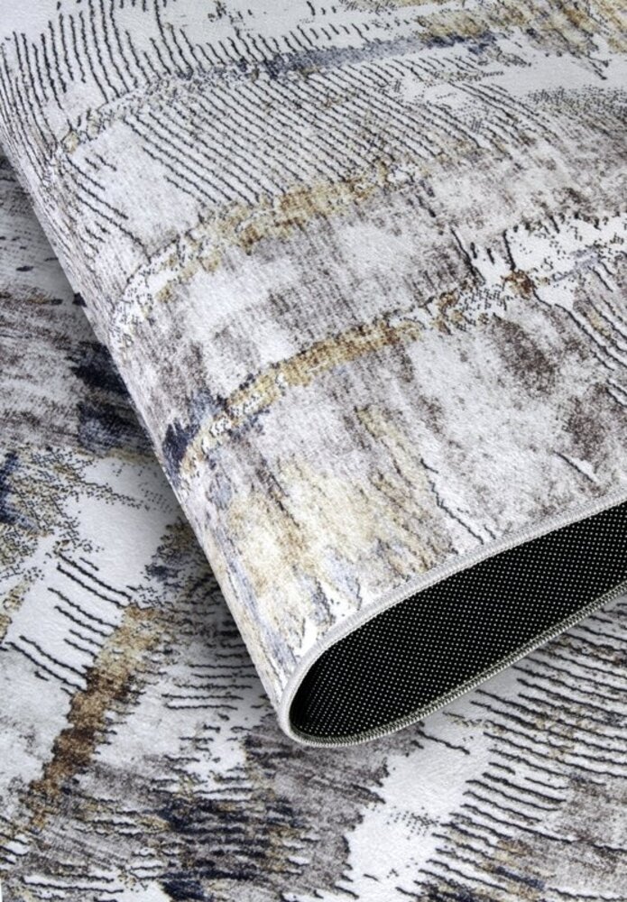 Elle Decoration - Imagination - Laagpolig vloerkleed - Malard - Antraciet / Goud