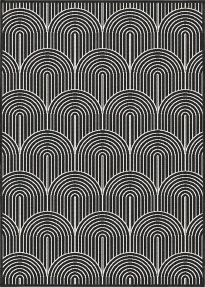 Binnen- En Buitenkleed Omkeerbaar - Pangli Japandi Zwart Binnen- En Buitenkleed Omkeerbaar - Pangli Japandi Zwart