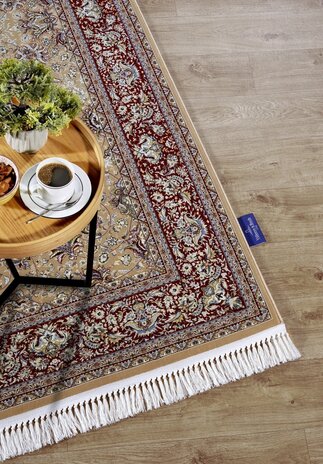 Villeroy & Boch - Klassiek Laagpolig vloerkleed - Alfred -Rood / Beige