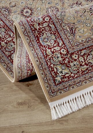 Villeroy & Boch - Klassiek Laagpolig vloerkleed - Alfred -Rood / Beige