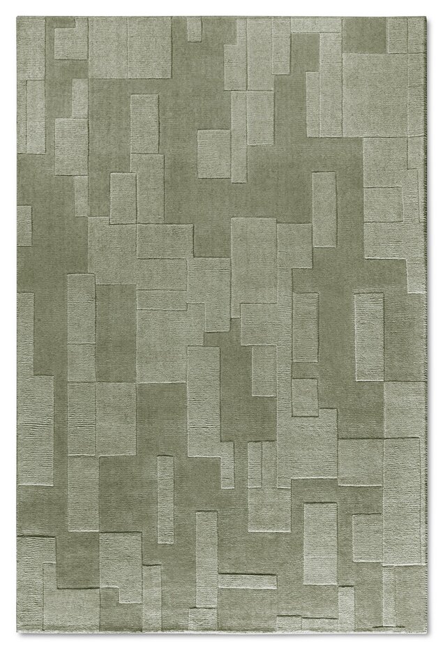 Wollen vloerkleed - Wilhelmine Groen Wollen vloerkleed - Wilhelmine Groen