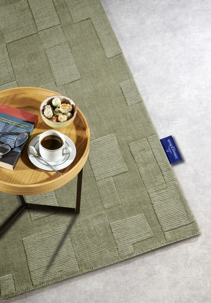 Wollen vloerkleed - Wilhelmine Groen Wollen vloerkleed - Wilhelmine Groen