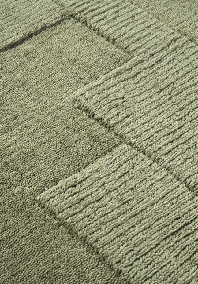 Wollen vloerkleed - Wilhelmine Groen Wollen vloerkleed - Wilhelmine Groen