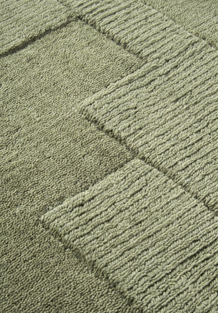 Wollen vloerkleed - Wilhelmine Groen Wollen vloerkleed - Wilhelmine Groen