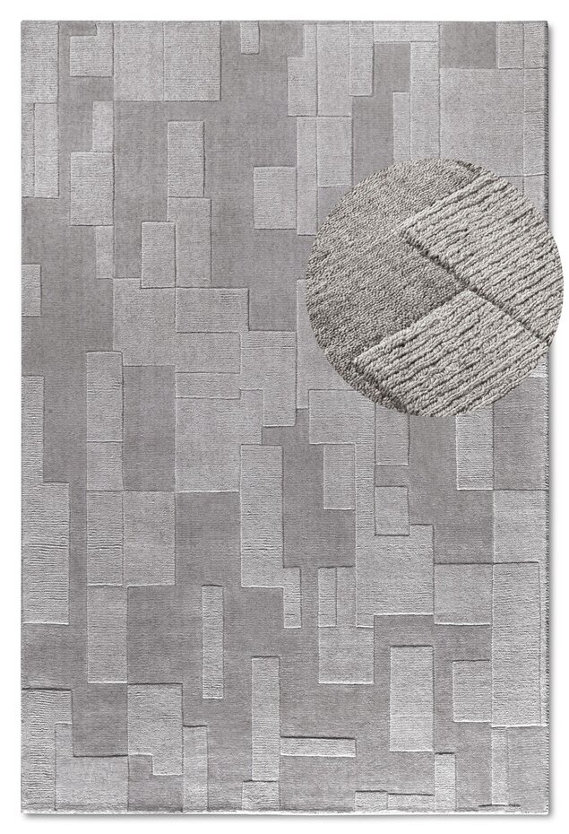 Wollen vloerkleed - Wilhelmine Grijs Wollen vloerkleed - Wilhelmine Grijs