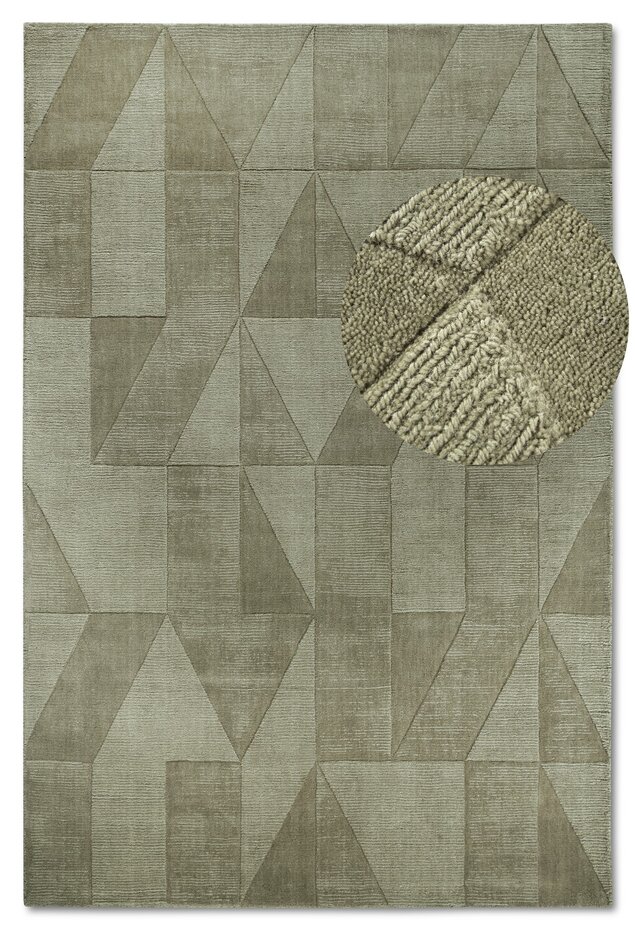 Wollen vloerkleed - Ursule Groen Wollen vloerkleed - Ursule Groen