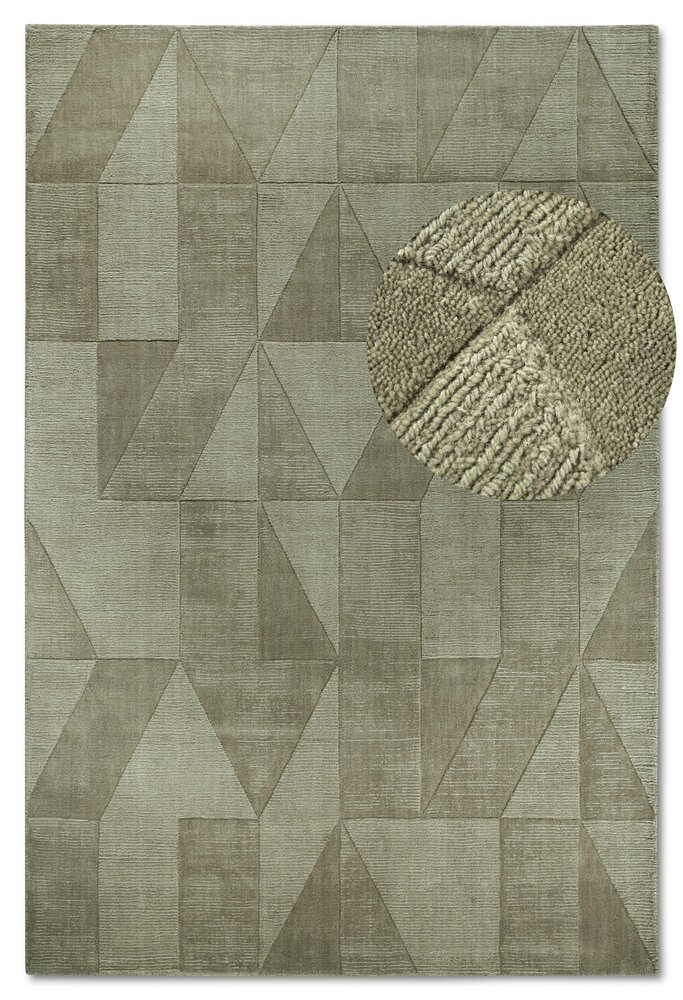 Wollen vloerkleed - Ursule Groen Wollen vloerkleed - Ursule Groen