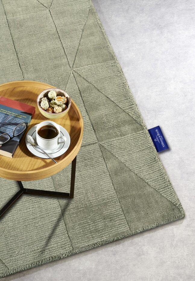 Wollen vloerkleed - Ursule Groen Wollen vloerkleed - Ursule Groen