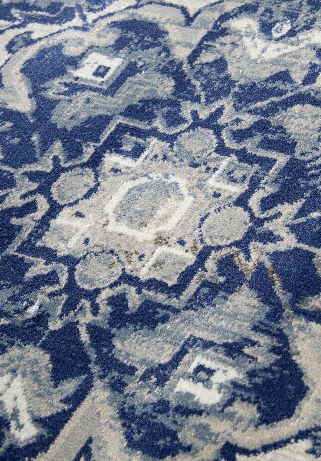 Vintage vloerkleed - Jehanne Blauw/Crème Vintage vloerkleed - Jehanne Blauw/Crème