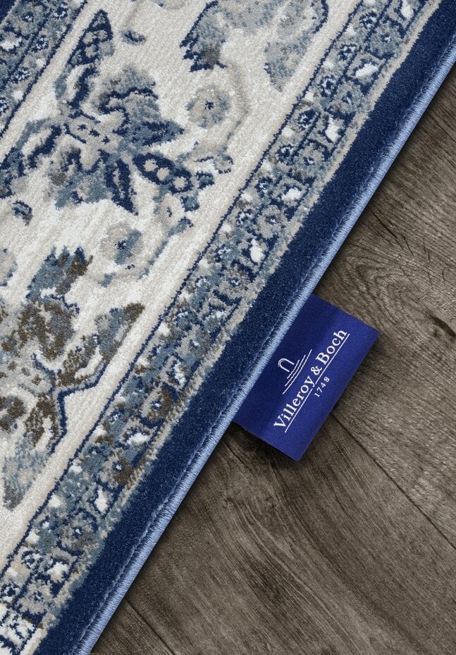 Vintage vloerkleed - Jehanne Blauw/Crème Vintage vloerkleed - Jehanne Blauw/Crème