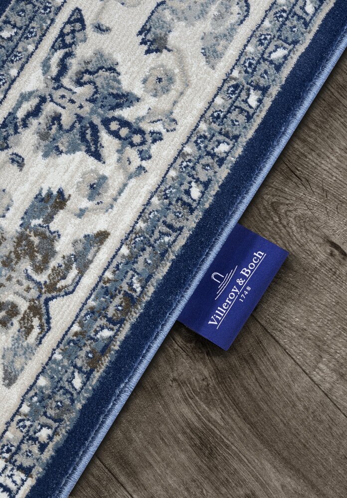 Vintage vloerkleed - Jehanne Blauw/Crème Vintage vloerkleed - Jehanne Blauw/Crème