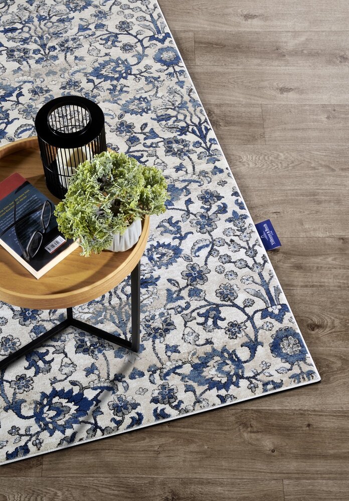 Vintage vloerkleed - Ernest Crème/Blauw Vintage vloerkleed - Ernest Crème/Blauw