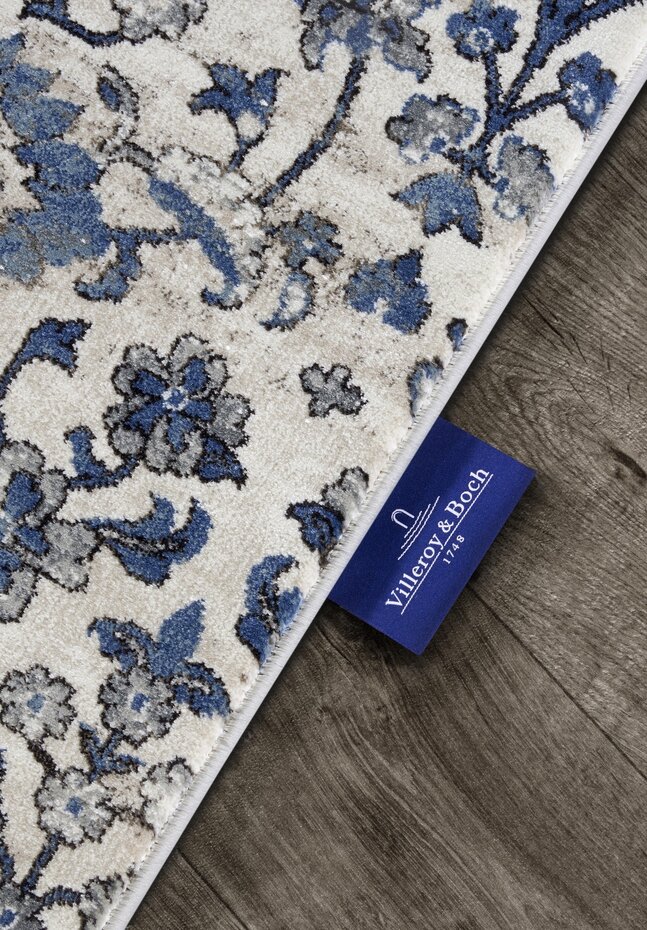 Vintage vloerkleed - Ernest Crème/Blauw Vintage vloerkleed - Ernest Crème/Blauw